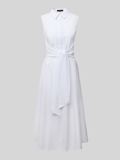 Oui Sukienka midi z wiązanym detalem Złamany biały 2