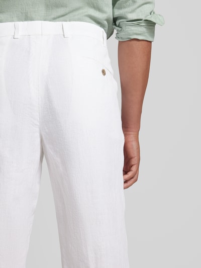 Hiltl Spodnie do garnituru z lnu model ‘PARMA’ Biały 3