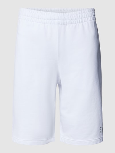 EA7 Emporio Armani Sweatshorts mit Label-Print, Motiv-Print und regulärem Schnitt Weiss 1