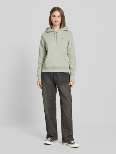 Tommy Jeans Regular fit hoodie van katoenmix Rietgroen - 1