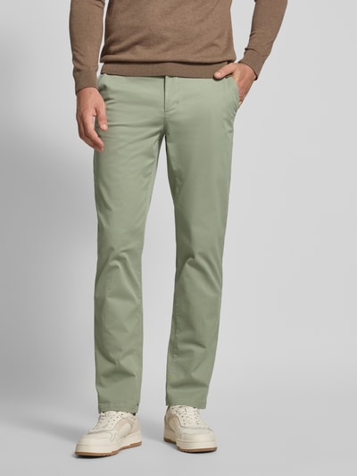 Tommy Hilfiger Straight leg chino van katoenmix, model 'DENTON' Groen - 4