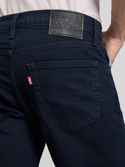 Levi's® Jeansy o kroju slim fit z mieszanki bawełny model '511®' Ciemnoniebieski 3