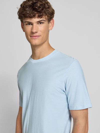 Jack & Jones T-Shirt mit geripptem Rundhalsausschnitt Hellblau 3