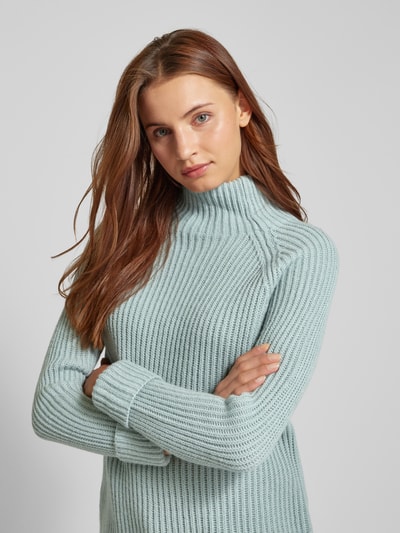 Drykorn Gebreide pullover met opstaande kraag, model 'ARWEN' Aquablauw - 3