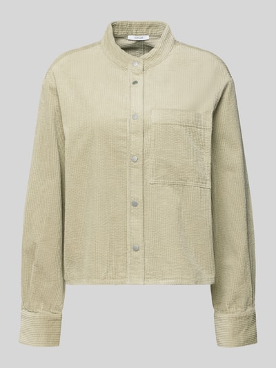 OPUS Relaxed Fit Hemdbluse mit Brusttasche Modell 'Falve' Schilf 2