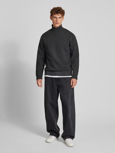 Jack & Jones Strickpullover mit Turtleneck Dunkelgrau Melange 1