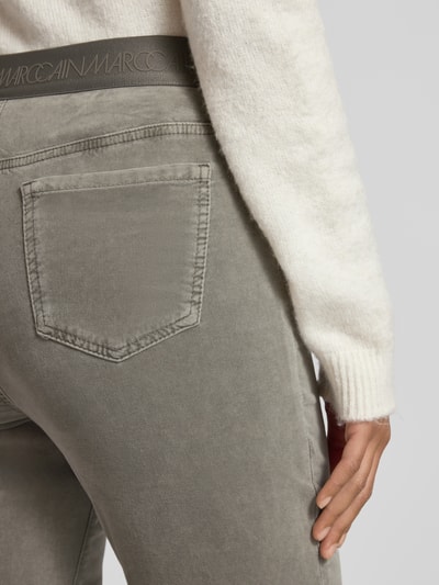 Marc Cain Stoffhose mit elastischem Logo-Bund Hellgrau 3