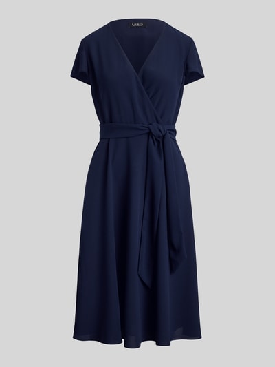 Lauren Ralph Lauren Knielanges Kleid in Wickeloptik Marine 2