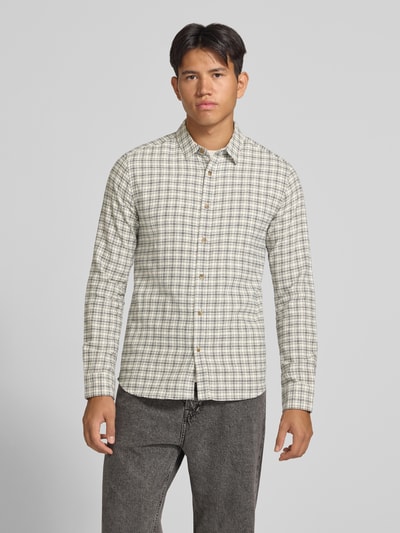 ONLY & SONS Slim Fit Freizeithemd aus reiner Baumwolle Modell 'GUDMUND' Beige 4
