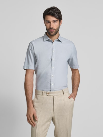 Jake*s Casual Fit Business-Hemd mit 1/2-Arm Hellgruen 4