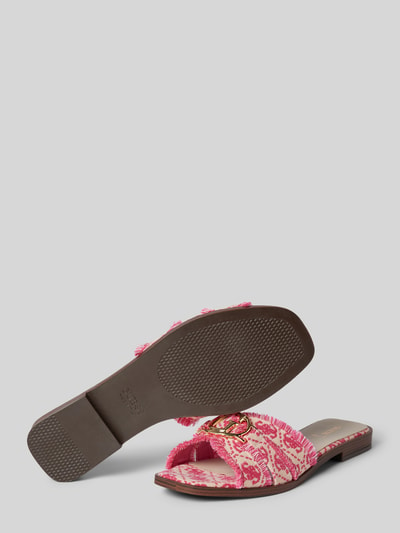 Guess Slides mit Label-Detail Modell 'SYMO' Pink 4