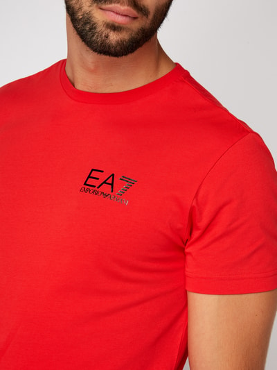 EA7 Emporio Armani T-Shirt mit Logo-Print Rot 5