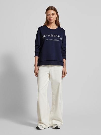 Smith and Soul Sweatshirt mit Statement-Stitching Marine 1