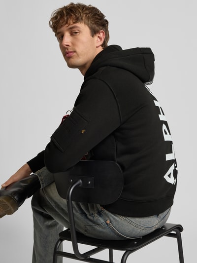 Alpha Industries Regular Fit Hoodie mit Logo-Patch Black 3