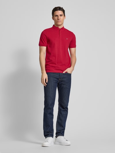 HECHTER PARIS Poloshirt mit kurzer Knopfleiste Hellrot 1