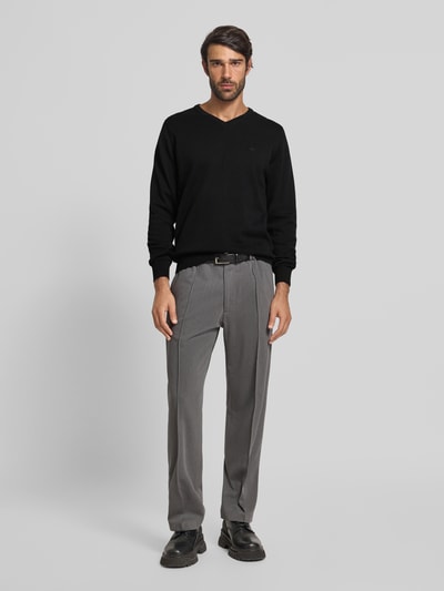 Fynch-Hatton Bluzka z długim rękawem i detalem z logo Czarny 1