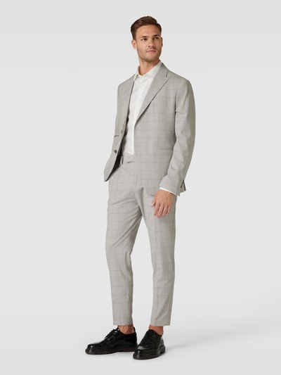 Cinque Spodnie do garnituru z efektem melanżowym model ‘Sando’ Srebrny 1
