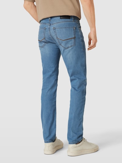 Pierre Cardin Tapered fit jeans van katoen met labelpatch, model 'Lyon' Lichtblauw - 5