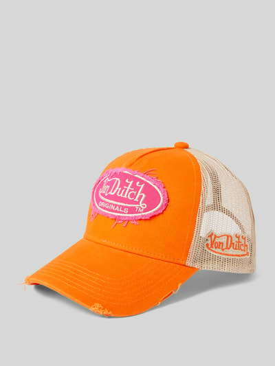 Von Dutch Trucker-pet in destroyed-look, model 'TRUCKER KALMAR' Oranje - 1