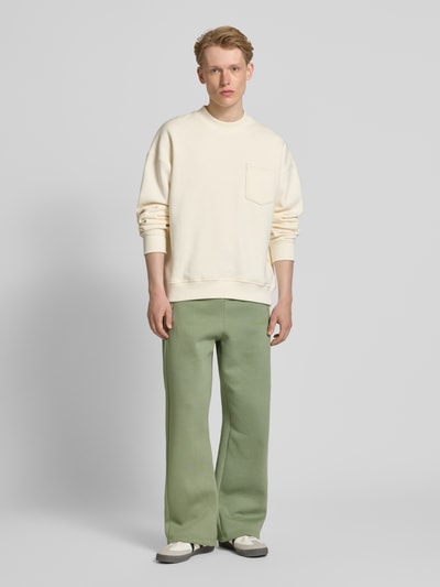 KARL KANI Sweatpants mit Label-Detail und elastischem Bund Oliv 1