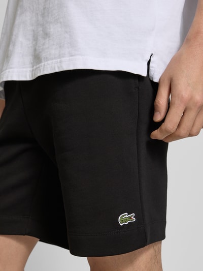 Lacoste Regular Fit Sweatshorts mit elastischem Bund Black 3