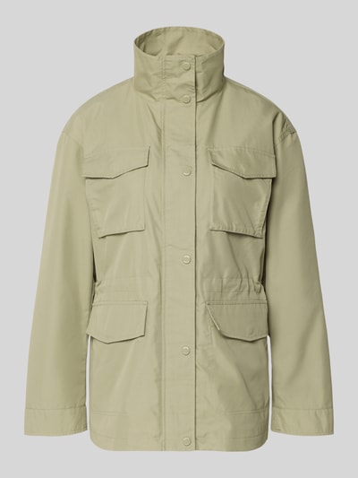 Produktfoto, Regular Fit Parka aus Baumwoll-Mix von s.Oliver RED LABEL in Beige mit Stehkragen, Pattentaschen, Stickerei, glatter Struktur