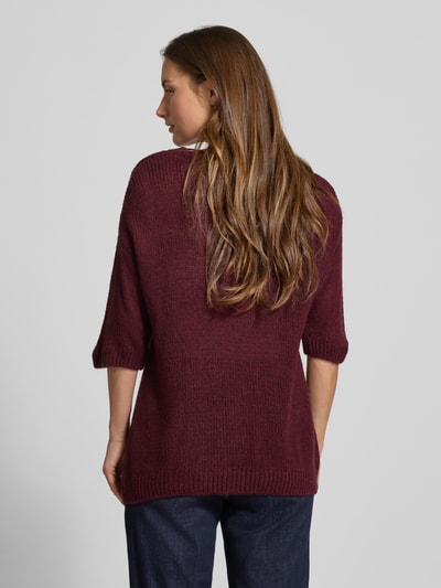 More & More Strickpullover mit 1/2-Arm Bordeaux 5