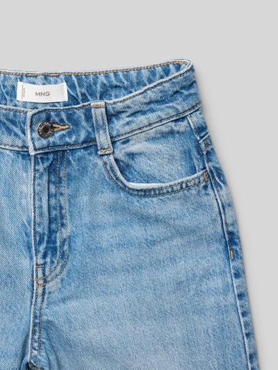 Produktfoto, Jeans mit 5-Pocket-Design von Mango in heller blauer Reine Baumwolle, Gerader-Schnitt, sichtbarer Knopf-Reißverschluss, Kindergröße