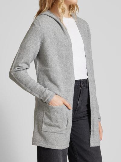 Vero Moda Cardigan met capuchon, model 'DOFFY' Lichtgrijs gemêleerd - 3