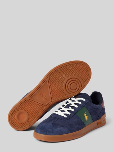 Polo Ralph Lauren Leren sneakers met logostitching Marineblauw - 4