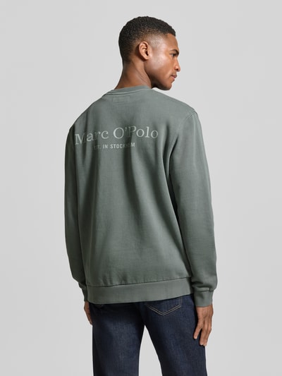 Marc O'Polo Regular Fit Sweatshirt aus reiner Baumwolle Oliv 5