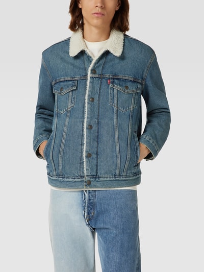 Levi's® Kurtka Sherpa z detalami z logo Jeansowy niebieski 4