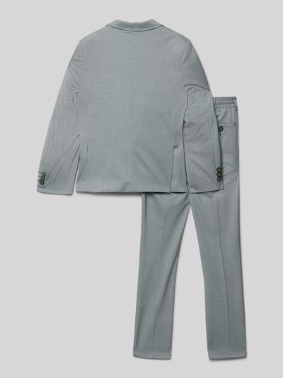 Produktfoto, grauer Regular Fit Anzug mit Viskose-Anteil von G.O.L., elastischer Material-Mix, Rückansicht, strukturierte Oberfläche