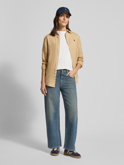 Polo Ralph Lauren Bluzka koszulowa z listwą guzikową Beżowy 1