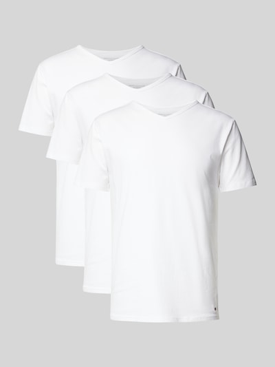 Tommy Hilfiger T-Shirt mit abgerundetem V-Ausschnitt im 3er-Pack Weiss 1