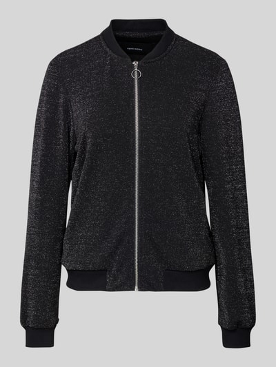 VERO MODA Regular Fit Bomberjacke mit College-Kragen Modell 'BERLIN' Black 2