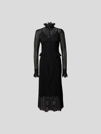 Rabanne Spitzenkleid in Maxilänge Black 2