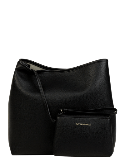 Emporio Armani Hobo Bag in Leder-Optik  Black 2