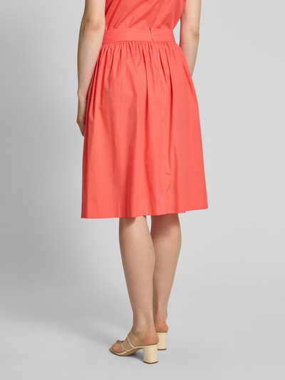 Marc Cain Knielanger Rock mit Label-Detail Koralle 5