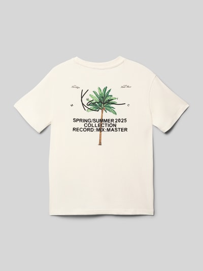 KARL KANI T-Shirt aus reiner Baumwolle mit Logo-Print Weiss 3