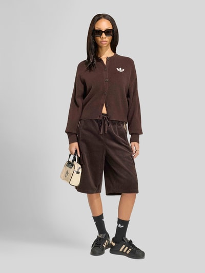 adidas Originals Regular Fit Cardigan aus Baumwollmix Schoko 1