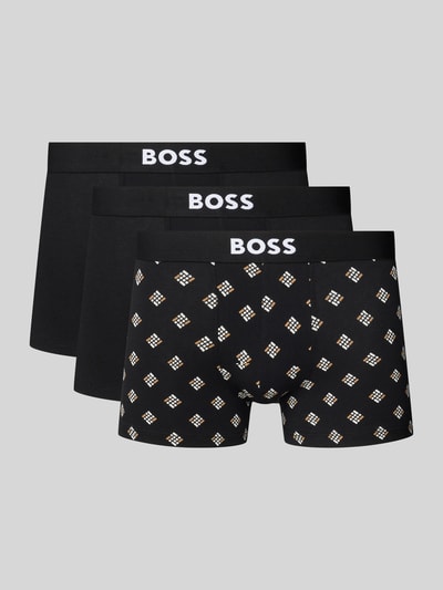 BOSS Regular fit boxershort van katoenmix in een set van 3 stuks Zwart - 1