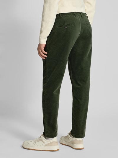 MCNEAL Tapered fit corduroy broek met structuurmotief Groen - 5