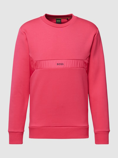 BOSS Green Sweatshirt mit Label-Print Modell 'Salbon' Pink 2