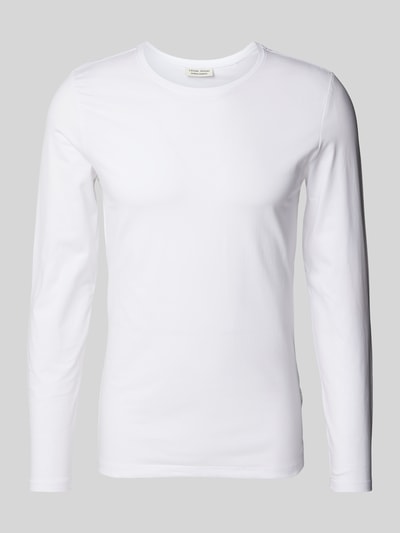 Casual Friday Longsleeve mit Rundhalsausschnitt Modell 'Theo' Weiss 2