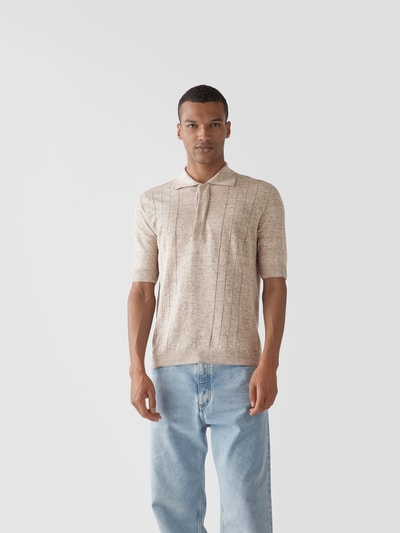 Lardini Poloshirt aus Leinen Sand 4