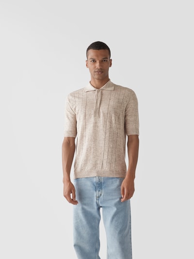 Lardini Poloshirt aus Leinen Sand 4