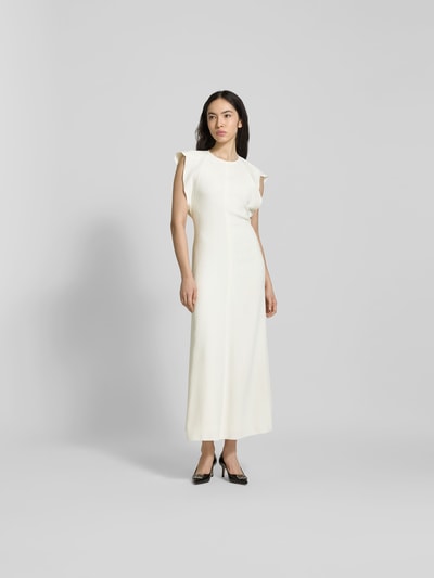 Victoria Beckham Maxikleid mit Rundhalsausschnitt Ecru 4