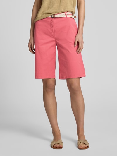 Christian Berg Woman Bermuda met riem en Franse steekzakken Oudroze - 4