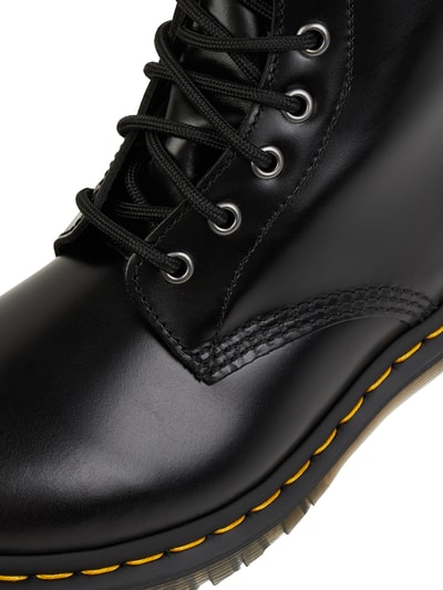 Dr. Martens Leren boots met imitatiebont, model '1460 Serena'  Zwart - 2